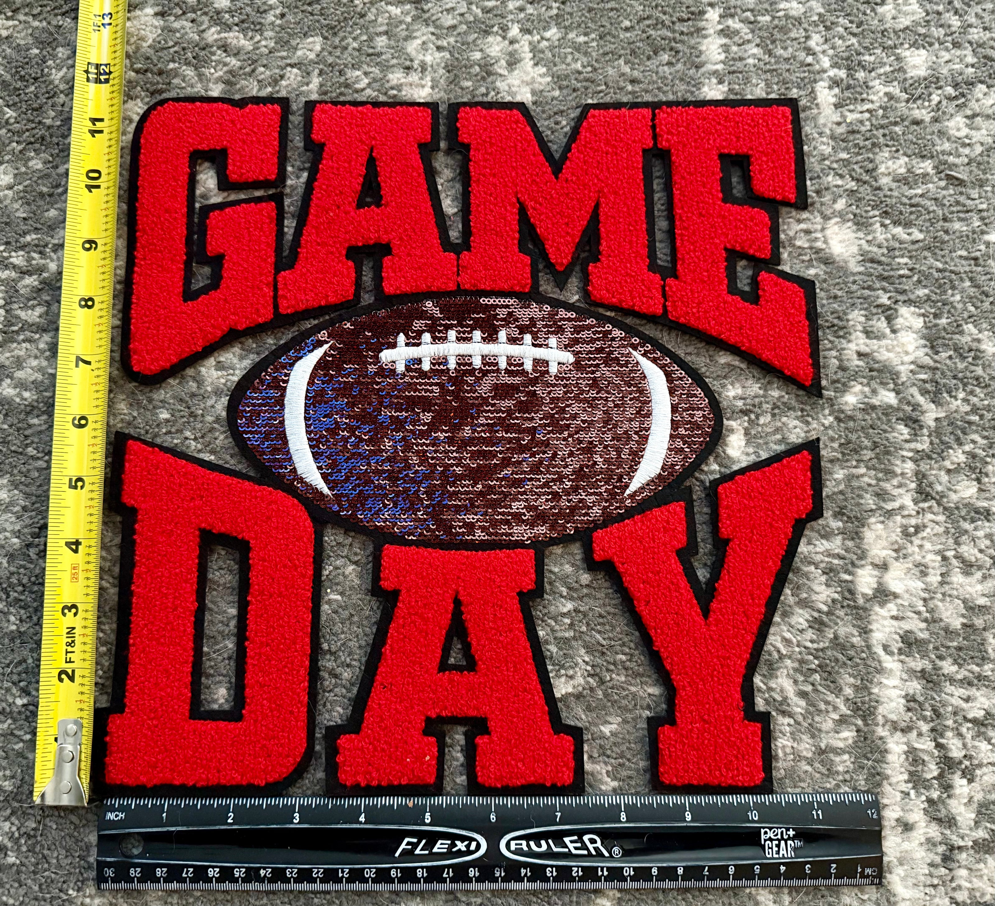 Game Day Sequin and Chenille X-Large Patch