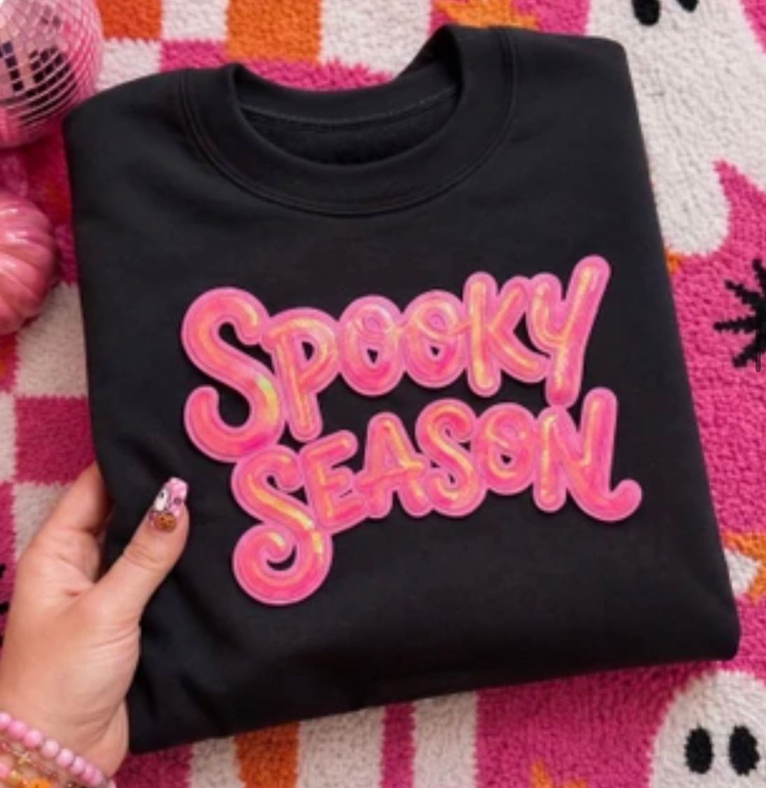 Spooky Season Sequin Halloween Patch