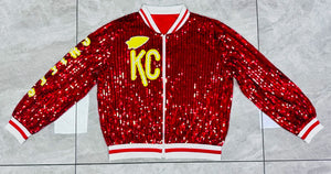 CHIEFS Sequin Bomber Jacket