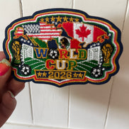 World Cup Soccer Field Embroidered Patch (4 inch)