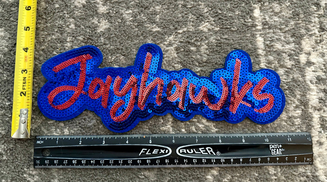 Jayhawks Sequin X-Large Patch