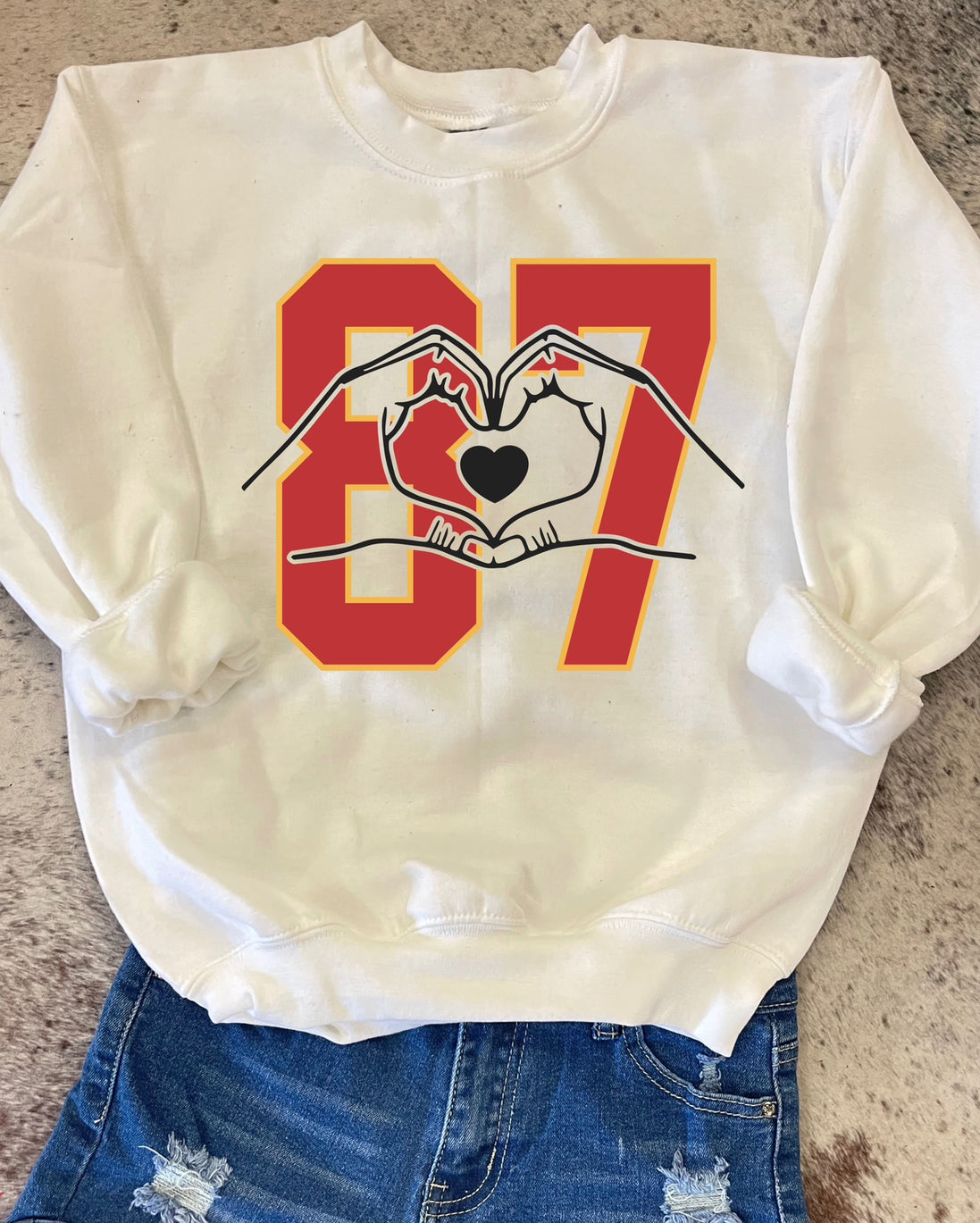 KIDS CHIEFS Sweatshirt 87 w/Heart Hands