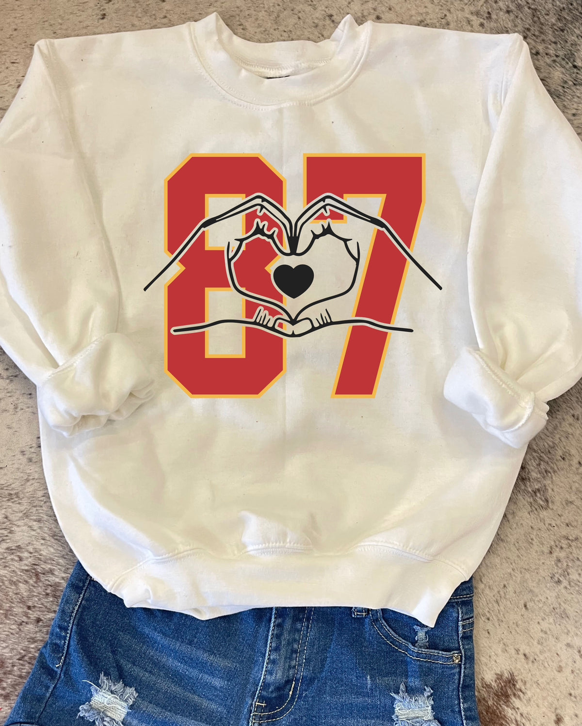 KIDS CHIEFS Sweatshirt 87 w/Heart Hands