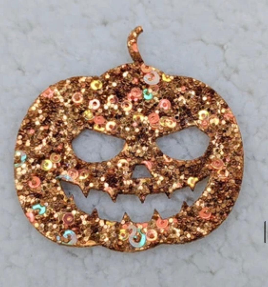 Pumpkin Glitter Halloween Patch