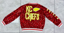 Load image into Gallery viewer, CHIEFS Sequin Bomber Jacket
