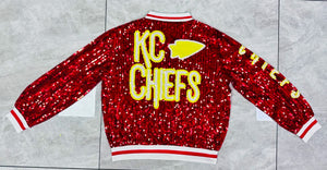 CHIEFS Sequin Bomber Jacket