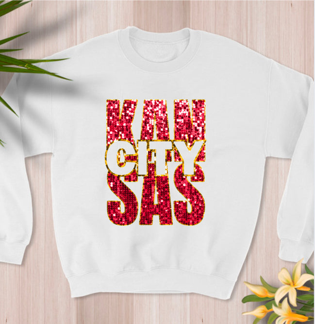 Kansas City Sweatshirt (Faux Sequins)