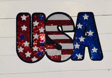 Load image into Gallery viewer, USA Ref White Blue Sequin Patch (11 inch)
