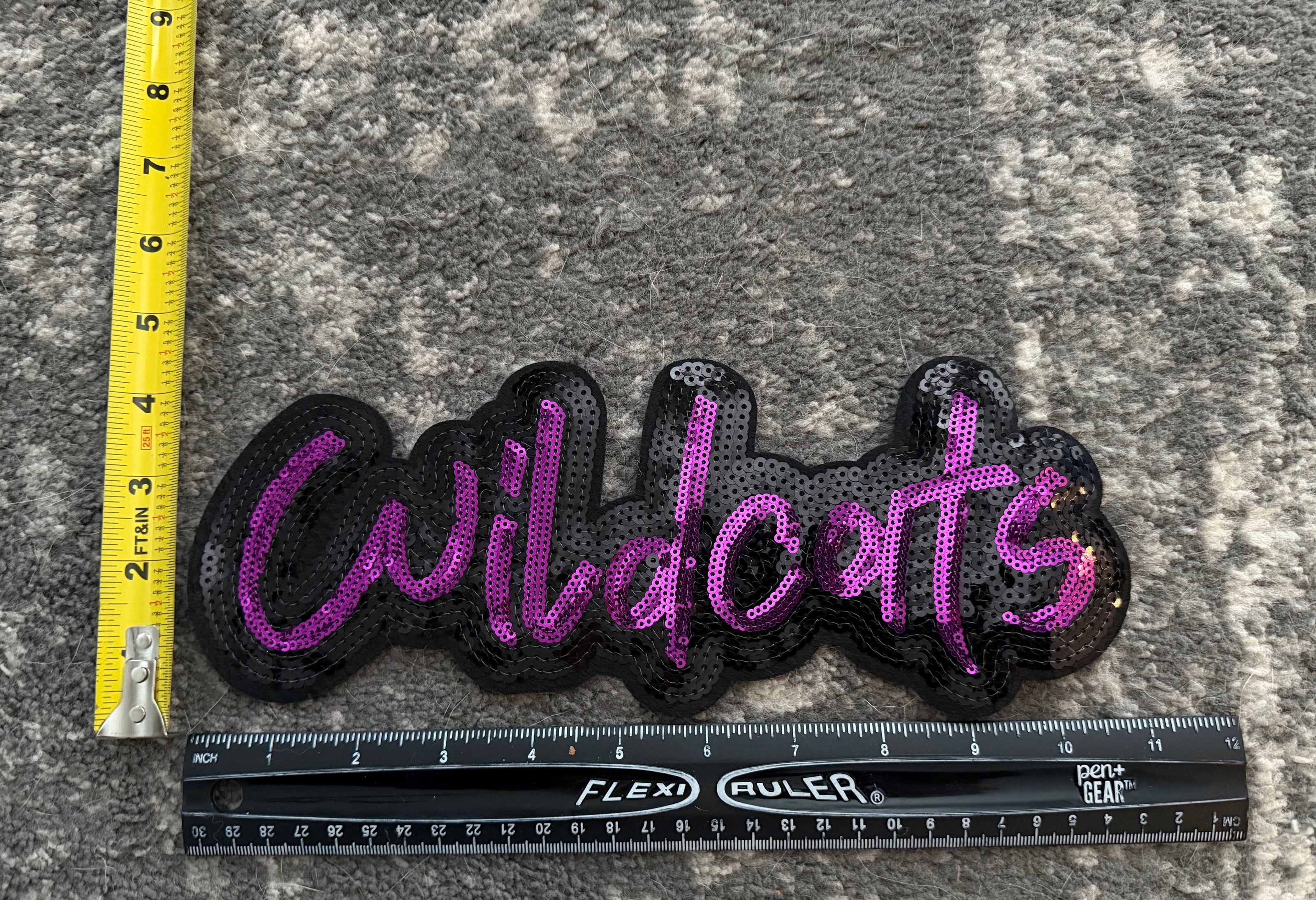 Wildcats Script Sequin X-Large Patch