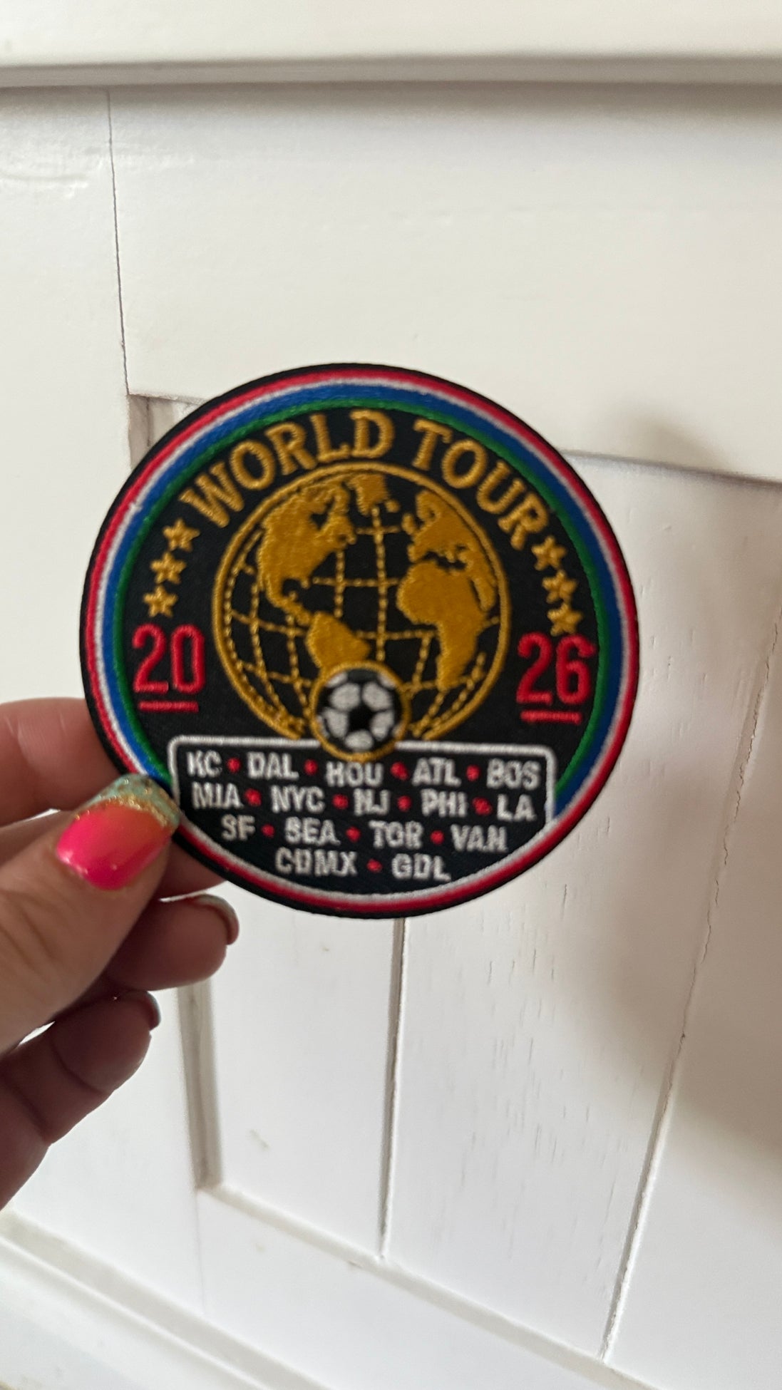 World Cup Cities on World Tour Embroidered Patch (3 inch)