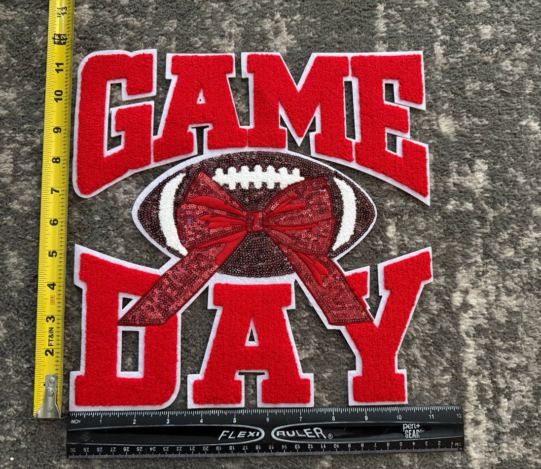 Game Day Sequin and Chenille X-Large Patch