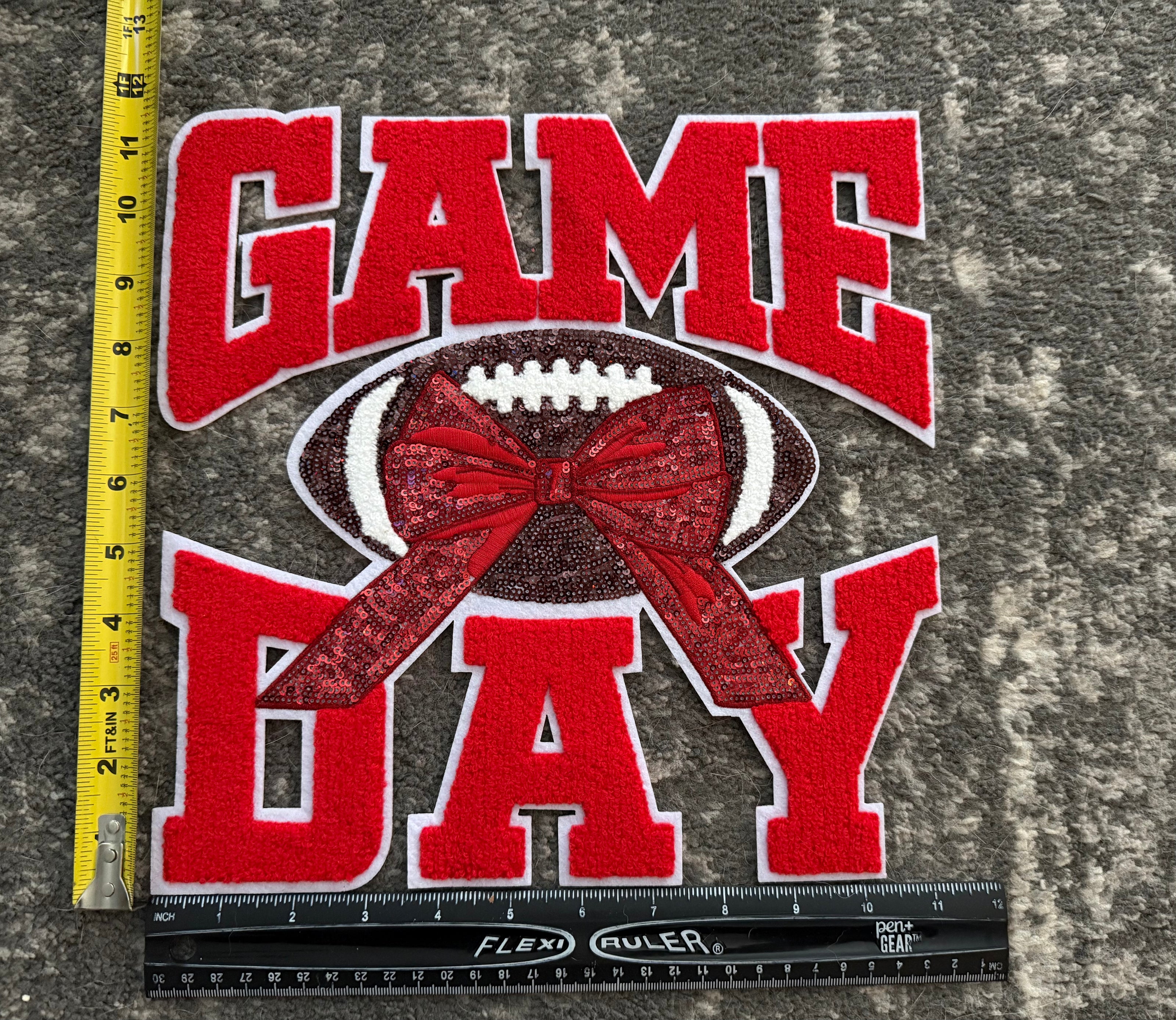 Game Day Sequin and Chenille X-Large Patch