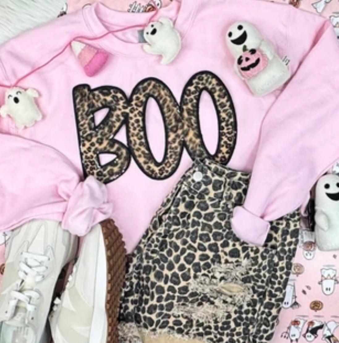Leopard Boo Halloween Patch