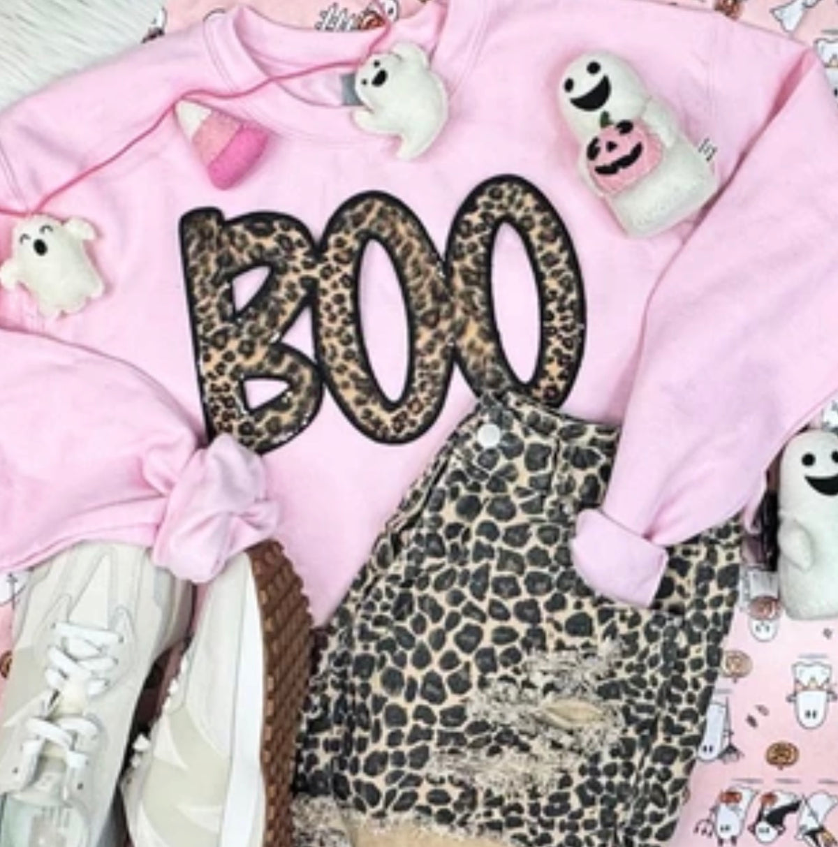 Leopard Boo Halloween Patch