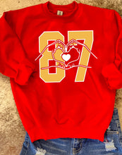 Load image into Gallery viewer, KIDS CHIEFS Sweatshirt 87 w/Heart Hands
