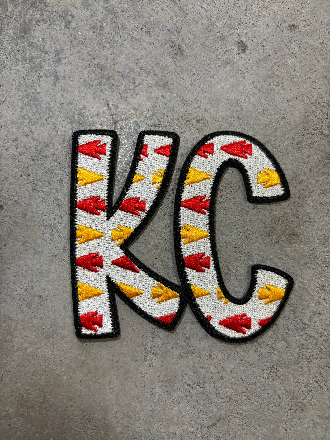 KC Letter Arrows Iron-On Patch