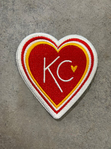 KC Heart Iron-On Patch