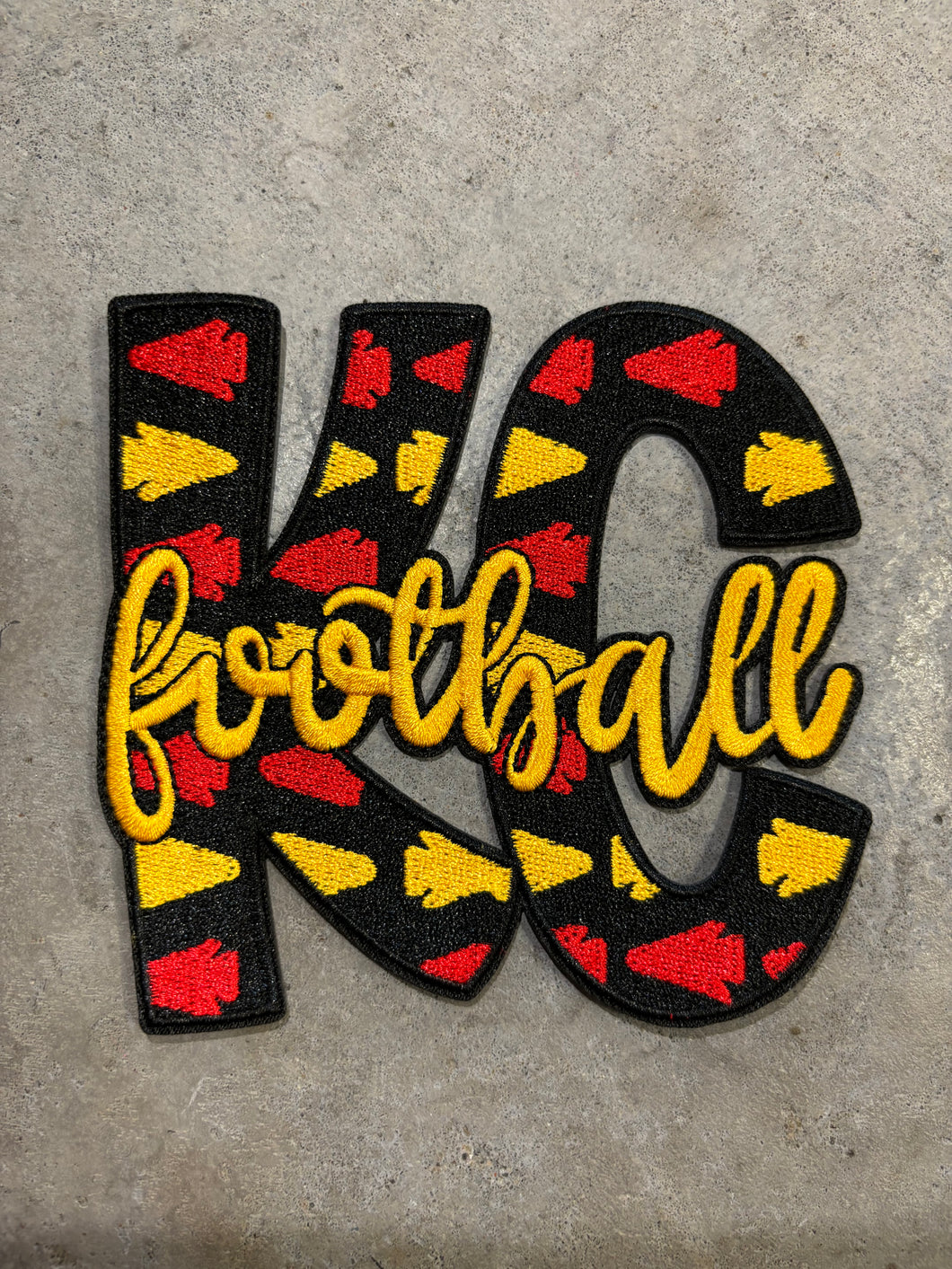 KC Football Arrows Iron-On Patch