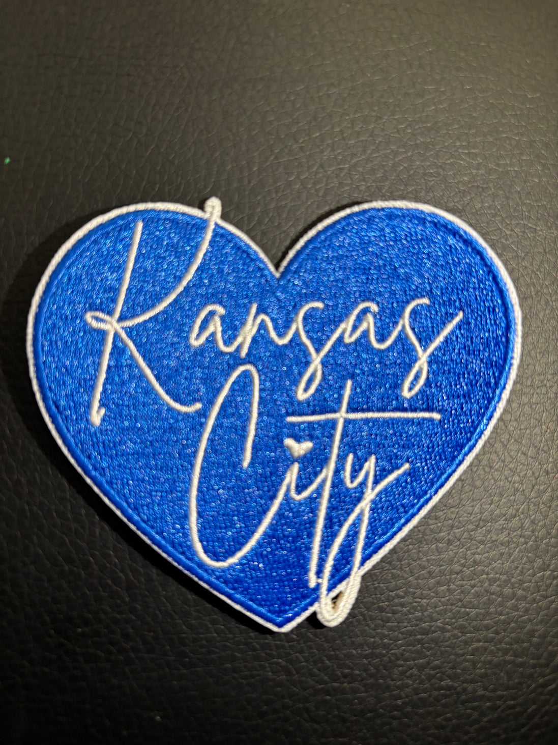 Kansas City Script Heart Patch