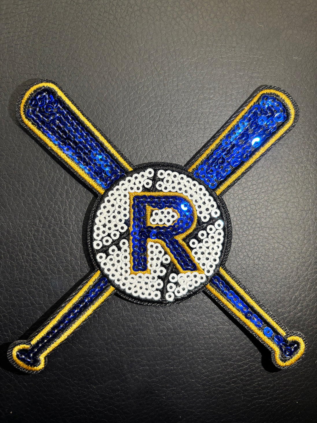 Sequin Ball and Bats Royals Patch