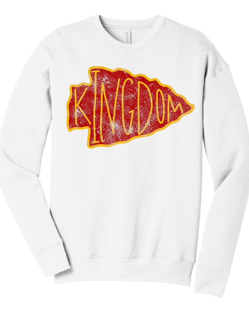 Kingdom Arrowhead Sweatshirt - Red & Yellow Design