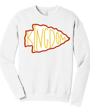Load image into Gallery viewer, Distressed Kingdom Arrowhead Sweatshirt - White, Yellow, &amp; Red Design
