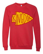 Distressed Kingdom Arrowhead Sweatshirt - Yellow & Red Design