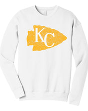 Load image into Gallery viewer, Distressed KC Arrowhead Sweatshirt
