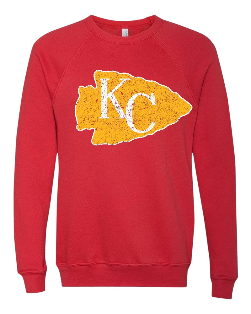 Distressed KC Arrowhead Sweatshirt