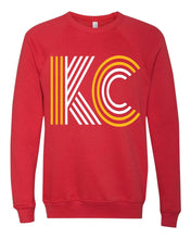 Load image into Gallery viewer, KC Lines Sweatshirt - Yellow &amp; White Design
