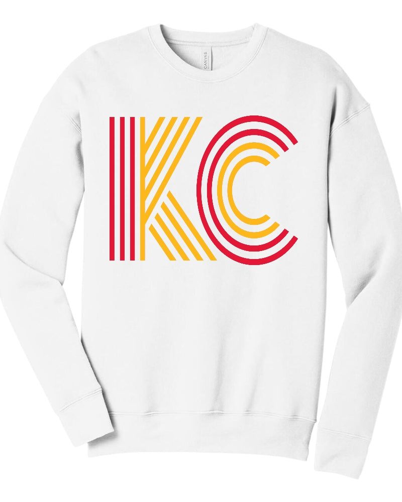 KC Lines Sweatshirt - Red & Yellow Design