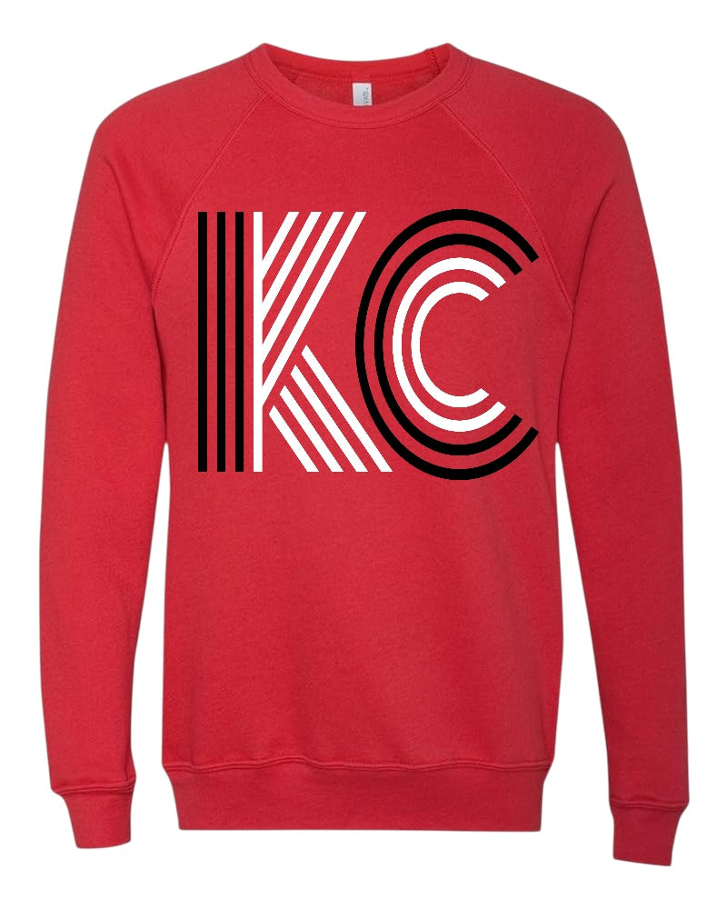 KC Lines Sweatshirt - Black & White Design