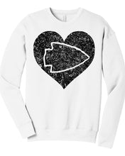 Load image into Gallery viewer, Arrowhead Heart Sweatshirt - Black Design
