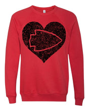Load image into Gallery viewer, Arrowhead Heart Sweatshirt - Black Design
