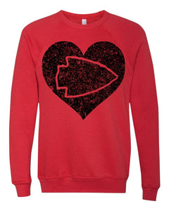Arrowhead Heart Sweatshirt - Black Design