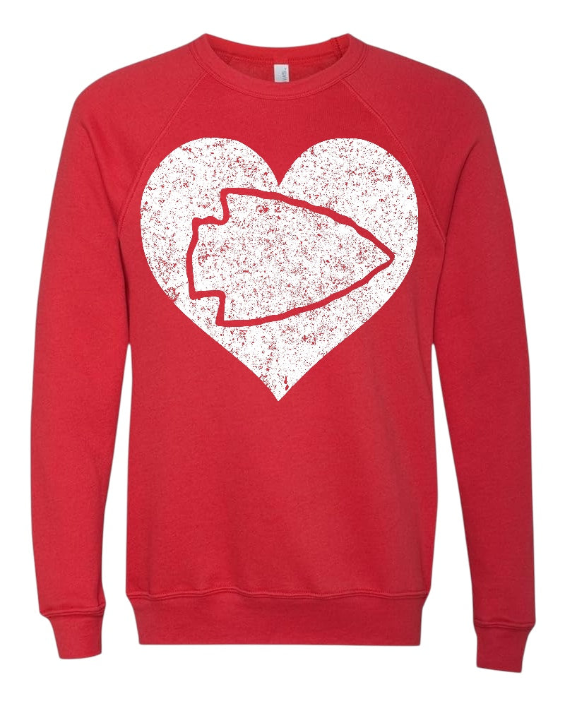Arrowhead Heart Sweatshirt - White Design