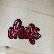 Chiefs Lettering Patch - Red- 4 inch