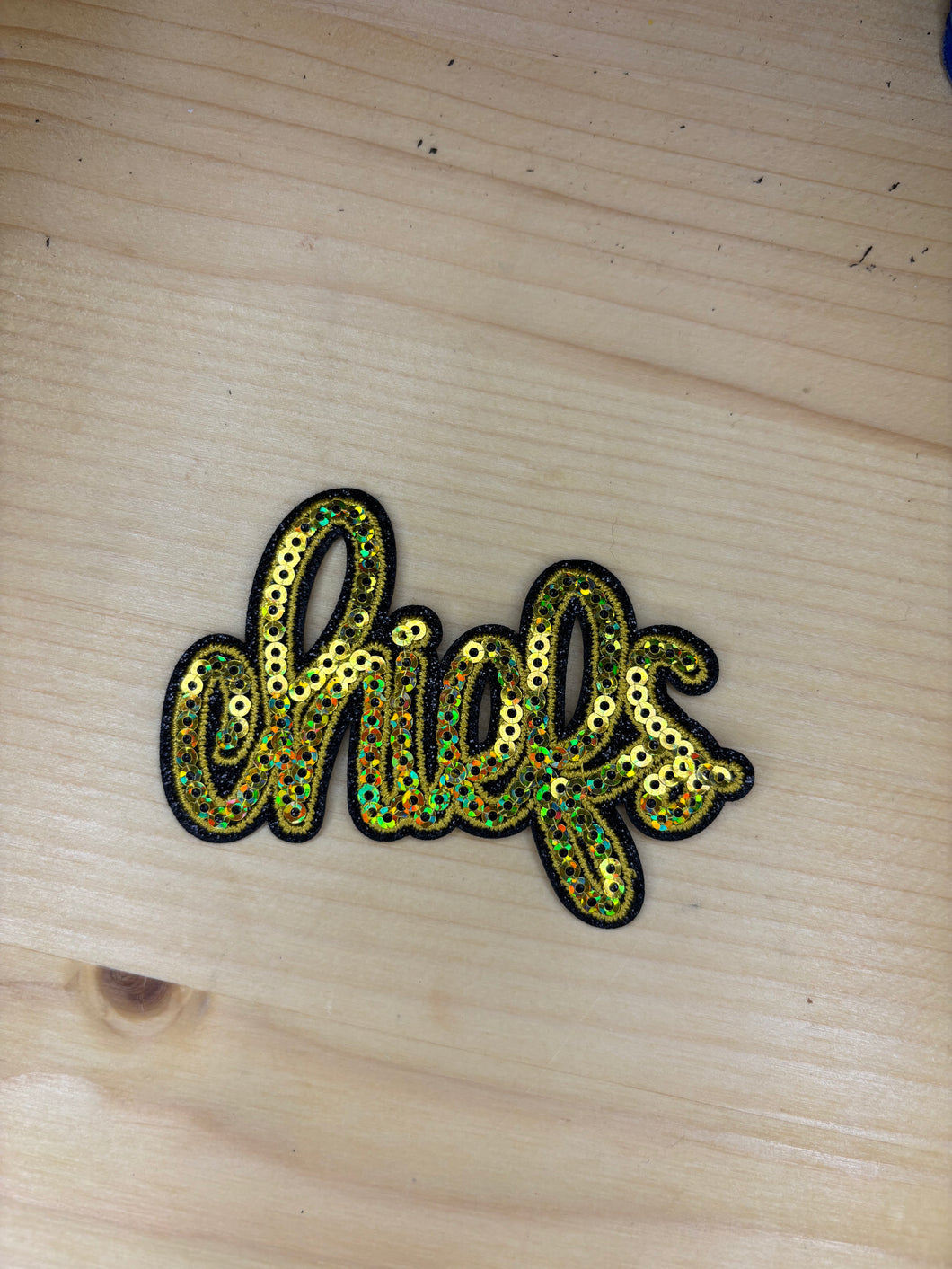Chiefs Lettering Patch - Yellow