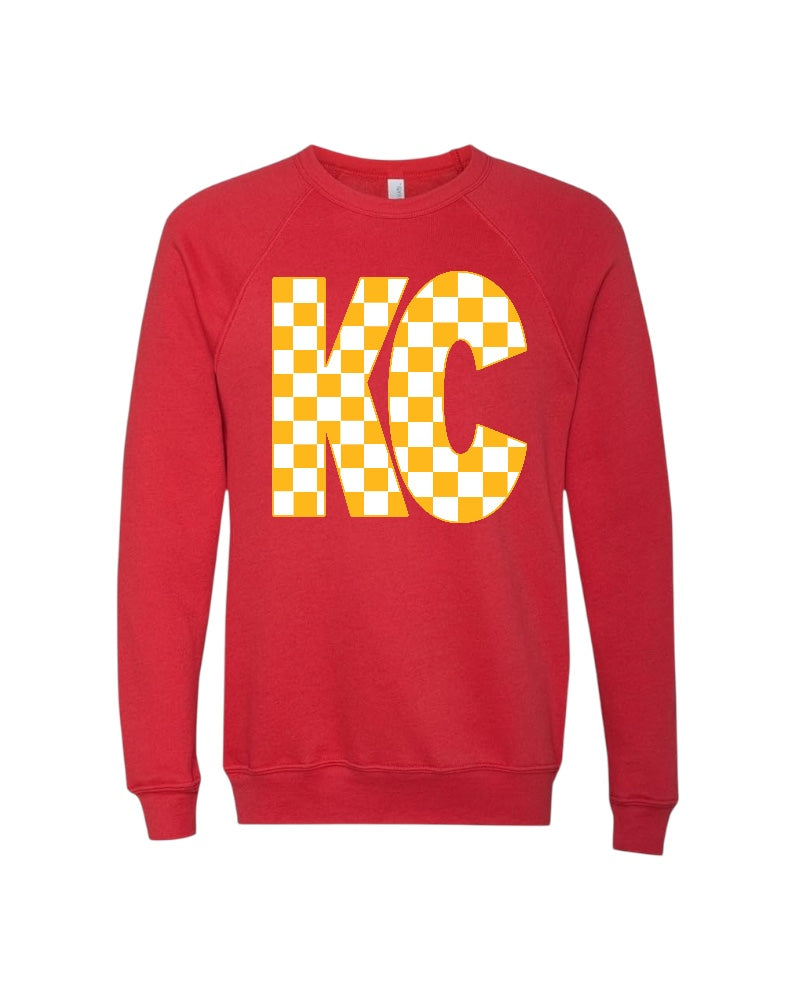 Checkered KC Sweatshirt - Yellow Design