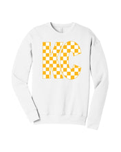 Load image into Gallery viewer, Checkered KC Sweatshirt - Yellow Design
