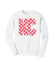 Load image into Gallery viewer, Checkered KC Sweatshirt - Red Design
