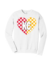Load image into Gallery viewer, Checkered Heart KC Sweatshirt
