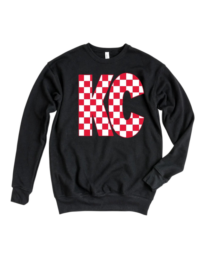 Checkered KC Sweatshirt - Red Design