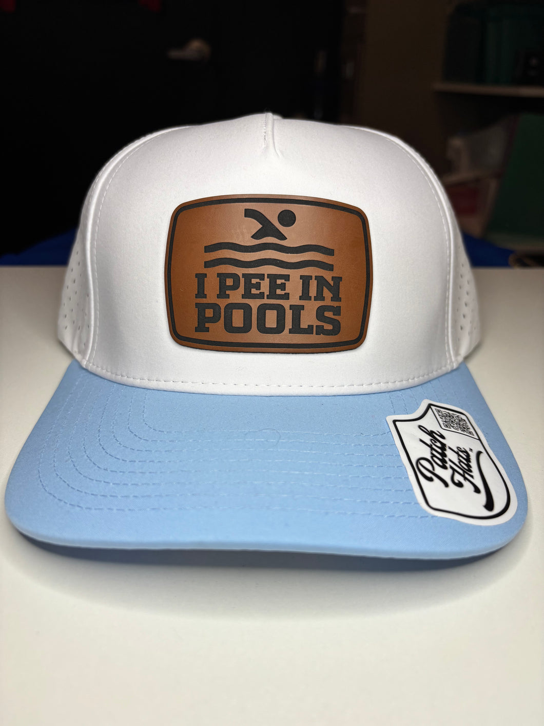 Hat - Pee in Pools Wh/Bl Perf