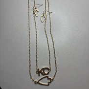 KC Double Layer Necklace and Earring Set