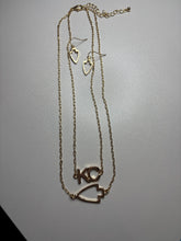 Load image into Gallery viewer, KC Double Layer Necklace and Earring Set
