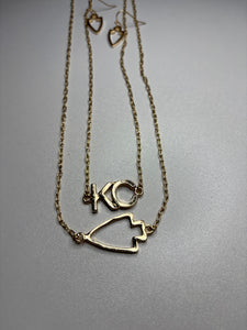 KC Double Layer Necklace and Earring Set