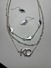 Load image into Gallery viewer, KC Triple Layer Necklace and Earring Set
