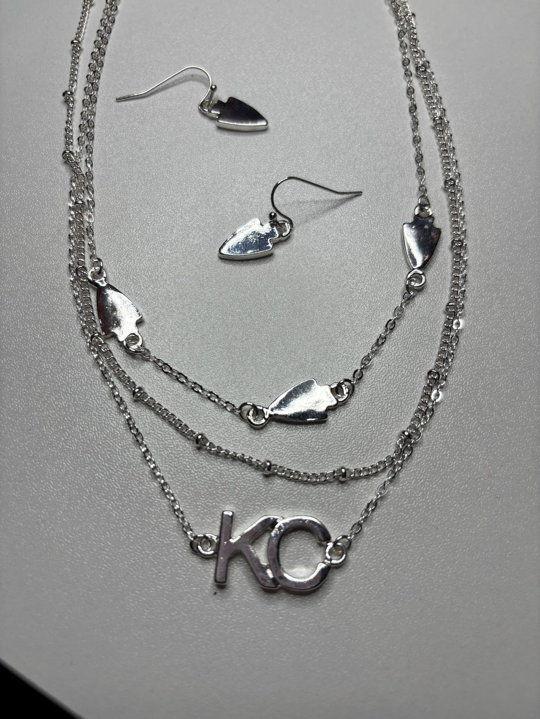 KC Triple Layer Necklace and Earring Set