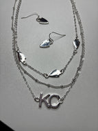 KC Triple Layer Necklace and Earring Set